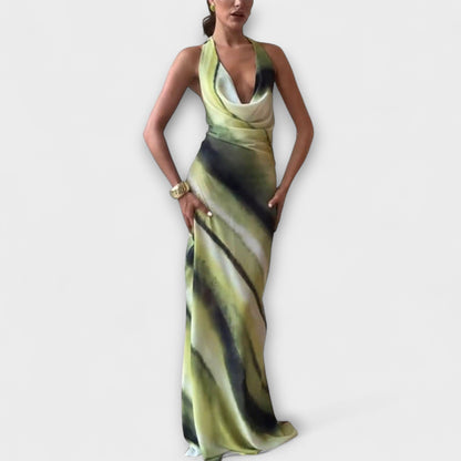 Classic tie-dye gradient maxi dress
